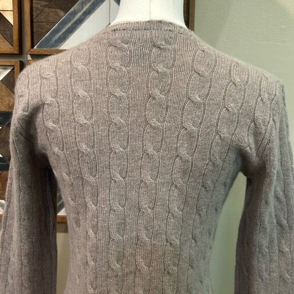 Ralph Lauren Black Label Cashmere Cable Knit Sweater Slim Fit Medium EUC - Picture 4 of 6